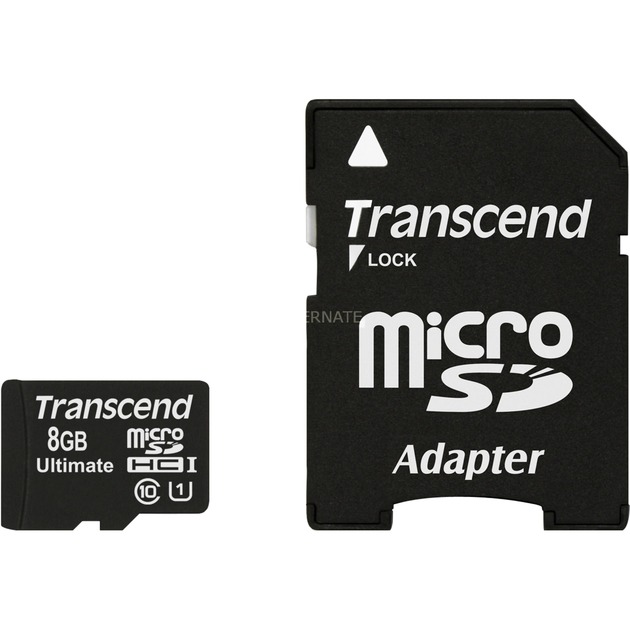microSDHC Card 8 GB Ultra, Speicherkarte von Transcend