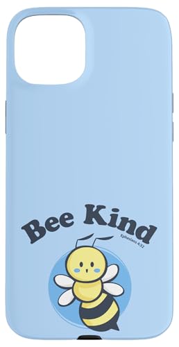 Bee Kind – Epheser 4:32 – niedliches christliches Wortspiel – Happy Bee Hülle für iPhone 15 Plus von Transformed Design