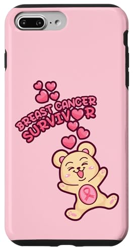 Brustkrebsüberlebender – Happy Bear jubelt mit Herzen Hülle für iPhone 7 Plus/8 Plus Brustkrebsüberlebender – Happy Bear jubelt mit Herzen Hülle für iPhone 7 Plus/8 Plus von Transformed Design