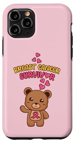 Brustkrebsüberlebender – niedlicher Teddybär mit rosa Schleife Hülle für iPhone 11 Pro Brustkrebsüberlebender – niedlicher Teddybär mit rosa Schleife Hülle für iPhone 11 Pro von Transformed Design