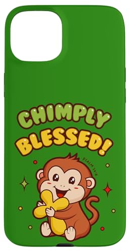 Chimly Blessed – PSALM 34:8 – christliches Geschenk – niedlicher Affe Hülle für iPhone 15 Plus Chimly Blessed – PSALM 34:8 – christliches Geschenk – niedlicher Affe Hülle für iPhone 15 Plus von Transformed Design