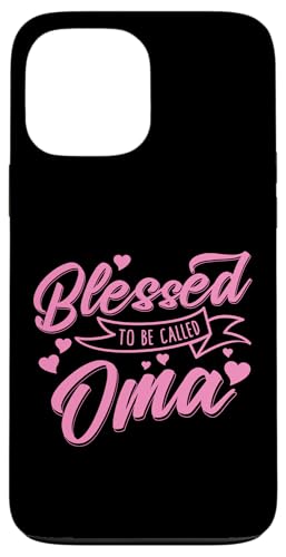 Geschenkband mit Aufschrift "BLESSED TO BE CALLED OMA", rosa Herzen Hülle für iPhone 13 Pro Max Geschenkband mit Aufschrift "BLESSED TO BE CALLED OMA", rosa Herzen Hülle für iPhone 13 Pro Max von Transformed Design