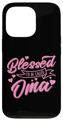 Geschenkband mit Aufschrift "BLESSED TO BE CALLED OMA", rosa Herzen Hülle für iPhone 13 Pro Geschenkband mit Aufschrift "BLESSED TO BE CALLED OMA", rosa Herzen Hülle für iPhone 13 Pro von Transformed Design