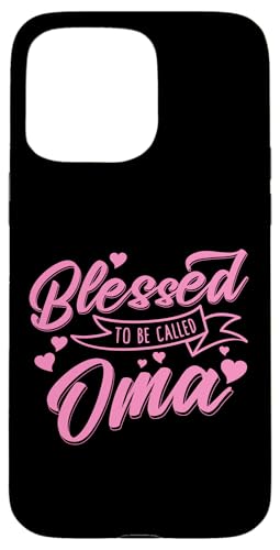 Geschenkband mit Aufschrift "BLESSED TO BE CALLED OMA", rosa Herzen Hülle für iPhone 15 Pro Max Geschenkband mit Aufschrift "BLESSED TO BE CALLED OMA", rosa Herzen Hülle für iPhone 15 Pro Max von Transformed Design
