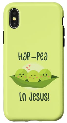Glückspea in Jesus – niedliches christliches Geschenk – Wortspiel – Glaube – Erbsen Hülle für iPhone X/XS Glückspea in Jesus – niedliches christliches Geschenk – Wortspiel – Glaube – Erbsen Hülle für iPhone X/XS von Transformed Design