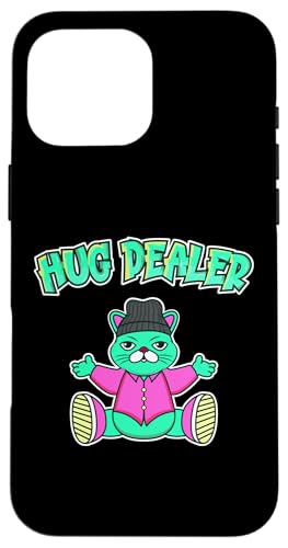 HUG DEALER - Lustige kantige urbane Katze mit Graffiti-Buchstaben Hülle für iPhone 16 Pro Max HUG DEALER - Lustige kantige urbane Katze mit Graffiti-Buchstaben Hülle für iPhone 16 Pro Max von Transformed Design