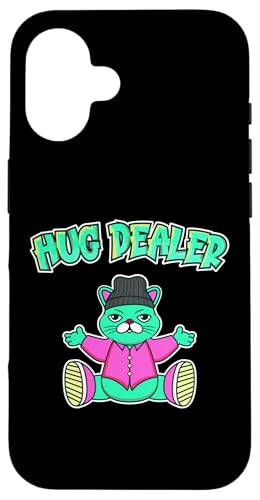 HUG DEALER - Lustige kantige urbane Katze mit Graffiti-Buchstaben Hülle für iPhone 16 HUG DEALER - Lustige kantige urbane Katze mit Graffiti-Buchstaben Hülle für iPhone 16 von Transformed Design