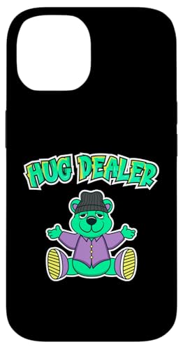 HUG DEALER - Lustiger kantiger Urban Bär mit Graffiti-Buchstaben Hülle für iPhone 14 von Transformed Design
