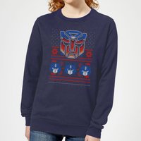 Autobots Classic Ugly Knit Damen Weihnachtspullover – Navy - XXL von Transformers