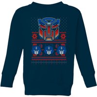 Autobots Classic Ugly Knit Kinder Weihnachtspullover – Navy - 9-10 Jahre von Transformers