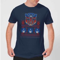 Autobots Classic Ugly Knit Men's Christmas T-Shirt - Navy - L von Transformers