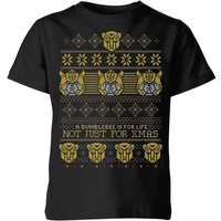 Bumblebee Classic Ugly Knit Kids' Christmas T-Shirt - Black - 5-6 Jahre von Transformers