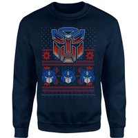 Transformers Christmas Autobots Classic Ugly Knit Unisex Weihnachtspullover – Navy - L von Transformers