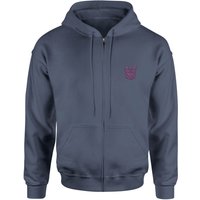 Transformers Decepticon Embroidered Unisex Zipped Hoodie - Navy - XS von Transformers