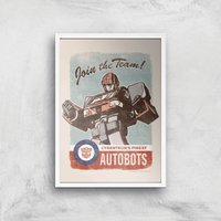 Transformers Join The Team Art Print - A2 - White Frame von Transformers