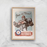 Transformers Join The Team Art Print - A3 - Wooden Frame von Transformers