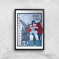 Transformers One Shall Stand Poster Art Print - A4 - Black Frame von Transformers