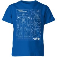 Transformers Optimus Prime Schematic Kids' T-Shirt - Royal Blue - 3-4 Jahre von Transformers