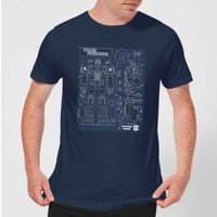 Transformers Optimus Prime Schematic Men's T-Shirt - Navy - L von Transformers