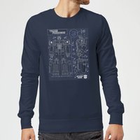 Transformers Optimus Prime Schematic Sweatshirt - Navy - S von Original Hero