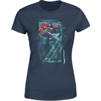 Transformers Optimus Prime Tech Damen T-Shirt - Navy - S von Original Hero