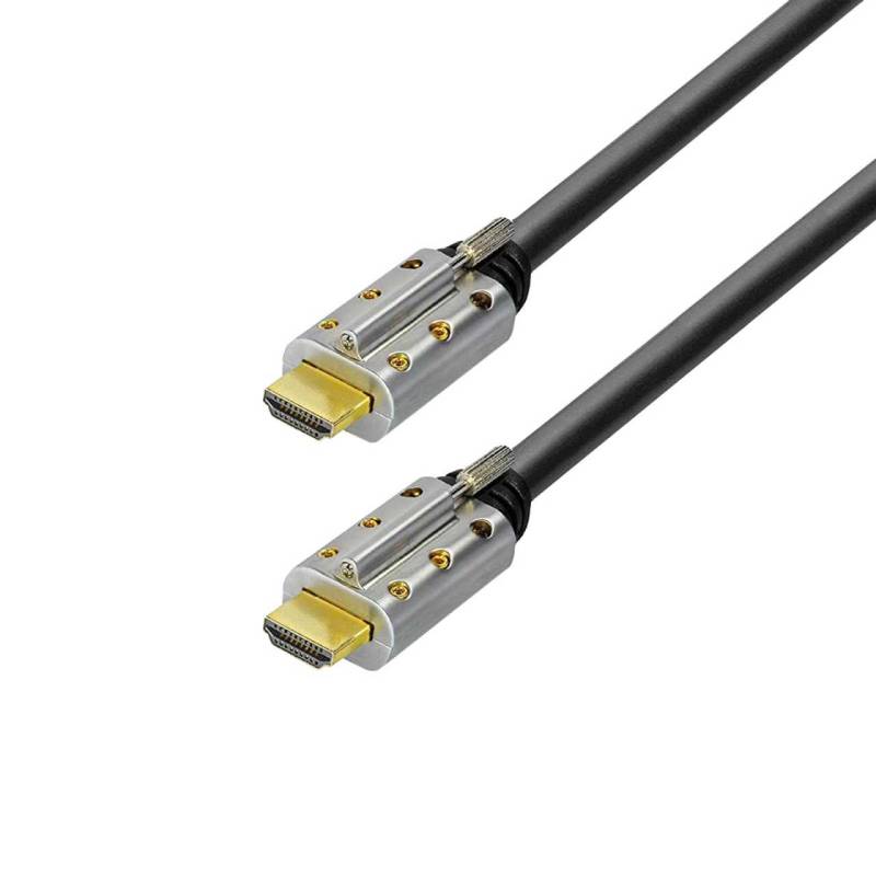 Aktives HDMI High Speed Kabel Ethernet mit integriertem Chipset 3D 4K UHD Schwarz 10m von Transmedia