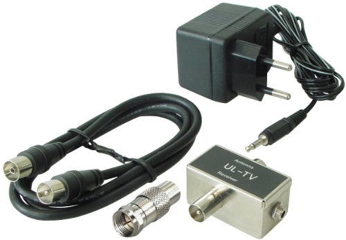 MaxTrack FZDVBPL DVB-T Antennen Power Set für Receiver ohne 5V Einspeisung/Netzteil/DC-Einspeiseweiche/IEC-Anschlußkabel/IEC/F-Adapter von Transmedia