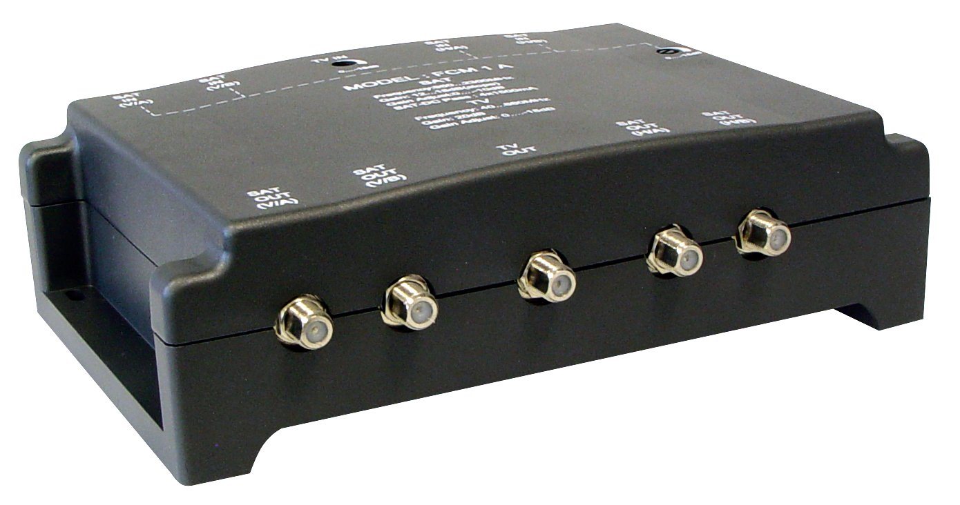 Transmedia SAT Antennensignalverstärker für 4x LNB, 1x terrestrisch SAT-Kabel von Transmedia