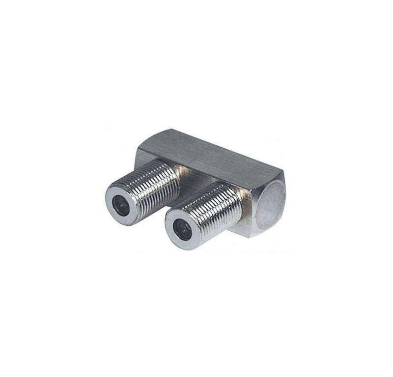 Transmedia Transmedia FF 13 W F-Kupplung Adapter Kopfhörer (F-Kupplung auf F-Kupplung Adapter, Hochwertiges Metallmaterial, elegante silberne Farbe) von Transmedia