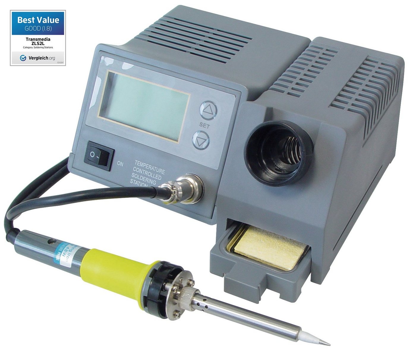 Transmedia Transmedia Lötstation, elektronisch temperaturgesteuert, LCD-Anzeige, SAT-Kabel von Transmedia