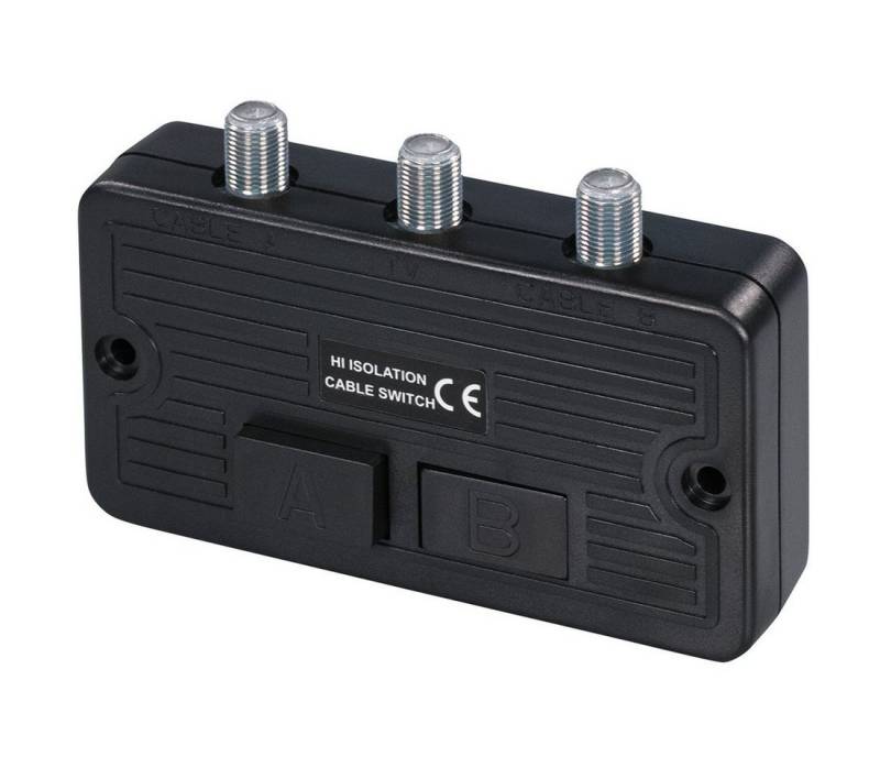 Transmedia Umschalter / Switch für BK- und SAT-Anlagen F-Buchse - 2x F-Buchse SAT-Kabel von Transmedia