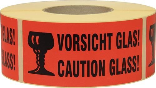 Transpak Hinweisetikett Vorsicht Glas L.145 mm,B.70mm rot 1000 St./Rolle 8370020 Transpak Hinweisetikett Vorsicht Glas L.145 mm,B.70mm rot 1000 St./Rolle 8370020 von Transpak