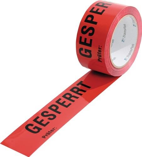 Transpak Warnklebeband PP Gesperrt L.66 m,B.50mm rot Rl. 5570008 Transpak Warnklebeband PP Gesperrt L.66 m,B.50mm rot Rl. 5570008 von Transpak