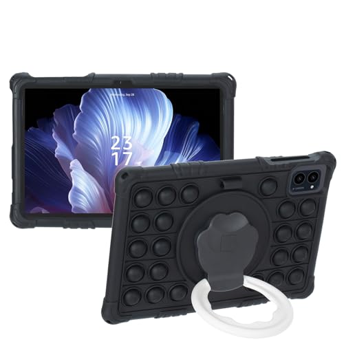 Transwon Kinder-Schutzhülle für Maxsignage EM101A Tablet/ApoloSign EM101A/xiskt A5502/AISLPC WDYQJE A55 Tablet/Plimpton P8 Pro 10''/CONSUNG N101B Tablet/AQHH Tablet 10.1/Tibuta E200 Tablet, Schwarz von Transwon
