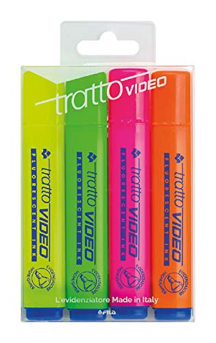 Tratto Video - Pack de 4 marcadores fluorescentes von Tratto