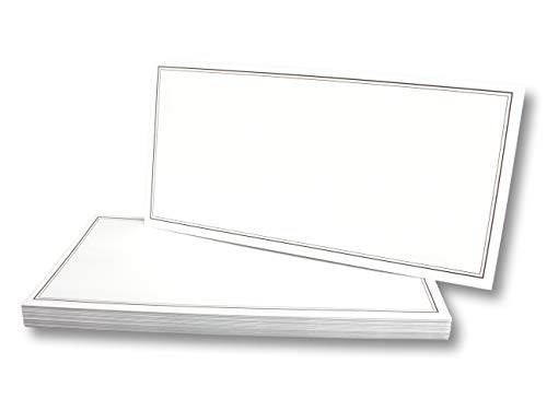 150x Beileidskarten ohne Text - Würdevolles Motiv zweifach schwarzer Trauerrand - Trauerkarte in 21 x 10,5 cm DIN Lang - schlichte Kondolenzkarte Beileid von Trauer Papiere by GUSTAV NEUSER