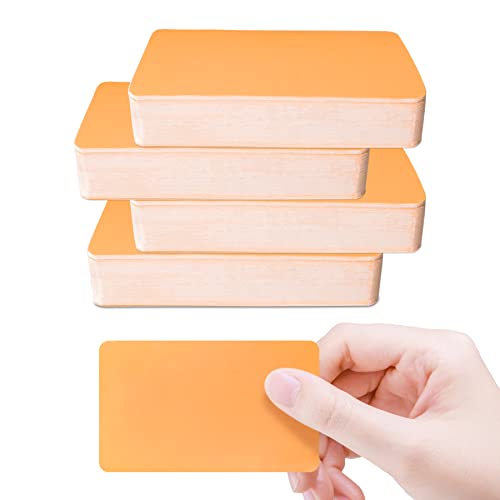 200 Stück Blanko Kraftpapier Karten,6 Farben DIY Papier Karten Wortkarten Karteikarten Mitteilungskarten Visitenkarten Lernkarten Memory Karten (Orange) von Traumarkeu