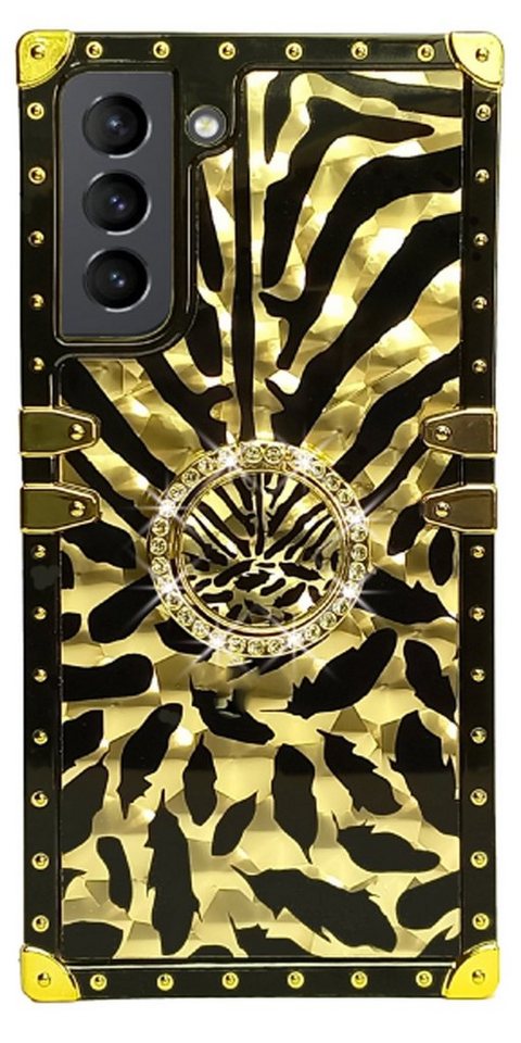 Traumhuelle Handyhülle 3D FEDER TPU HÜLLE für iPhone 15 Samsung A14 A34 A54 S23 S22 S21 S24, S20 Plus Ultra A13 A23 A52 FE Ring Strass Case schwarz gold Cover von Traumhuelle