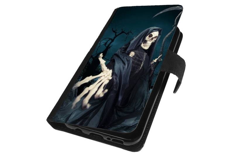Traumhuelle Handyhülle Für Google Pixel 7, für Google Pixel 7 Pro Hülle Motiv 43, Sensenmann Klappetui Schutzhülle Flip Case Wallet Etui Cover Silikon von Traumhuelle