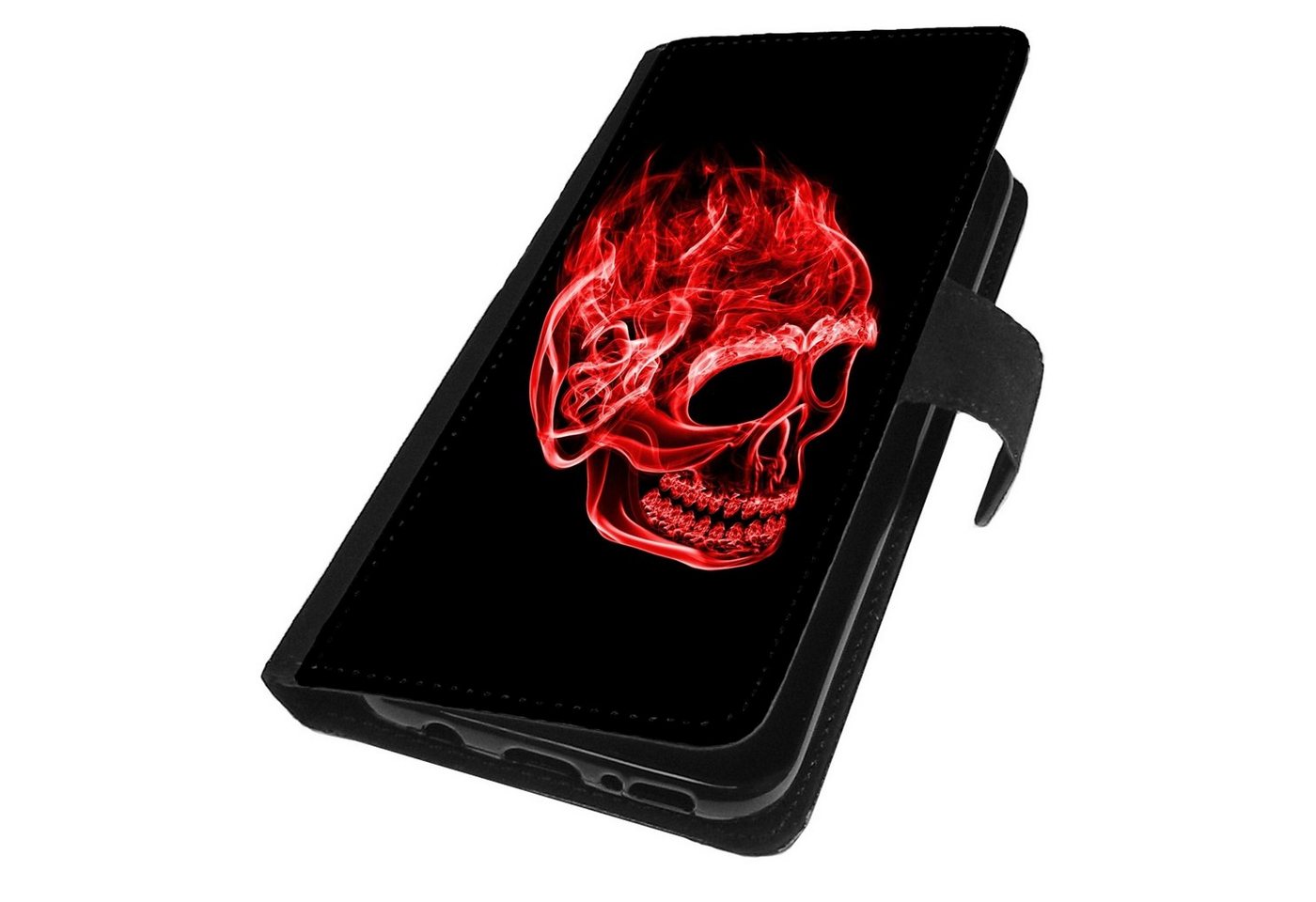 Traumhuelle Handyhülle Für Samsung Galaxy S21 Plus 5G / S21 Ultra 5G Hülle Motiv 36, Schädel Rot Handy Tasche Klapp Hülle Wallet Case Etui Cover von Traumhuelle