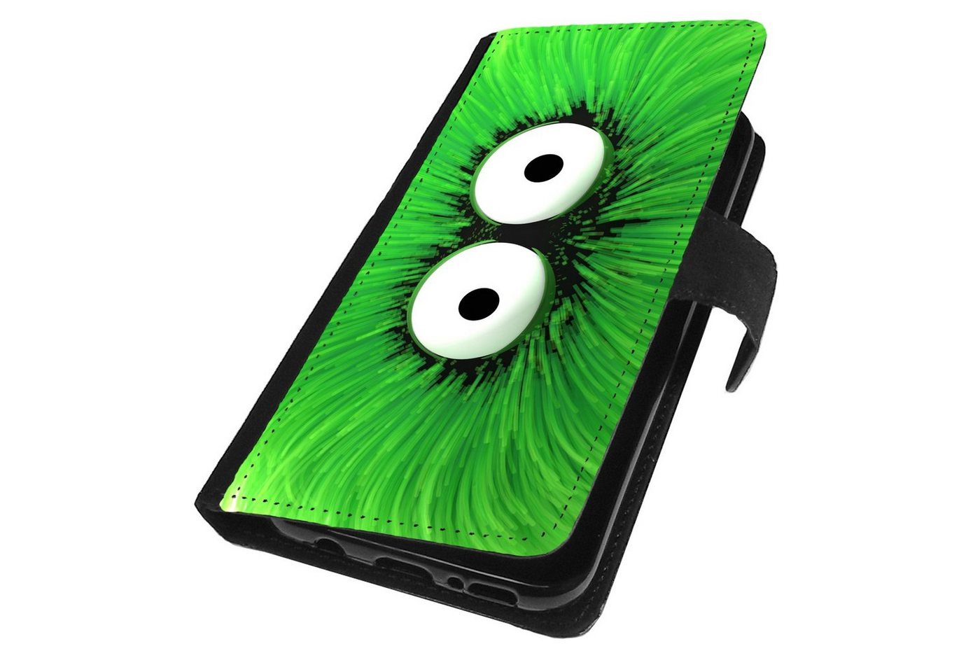 Traumhuelle Handyhülle MOTIV 126 Augen lustig grün Schutz Hülle für Samsung Galaxy Handy, Handytasche Flip Case Klapp Etui Cover Wallet Schutzhülle Silikon von Traumhuelle