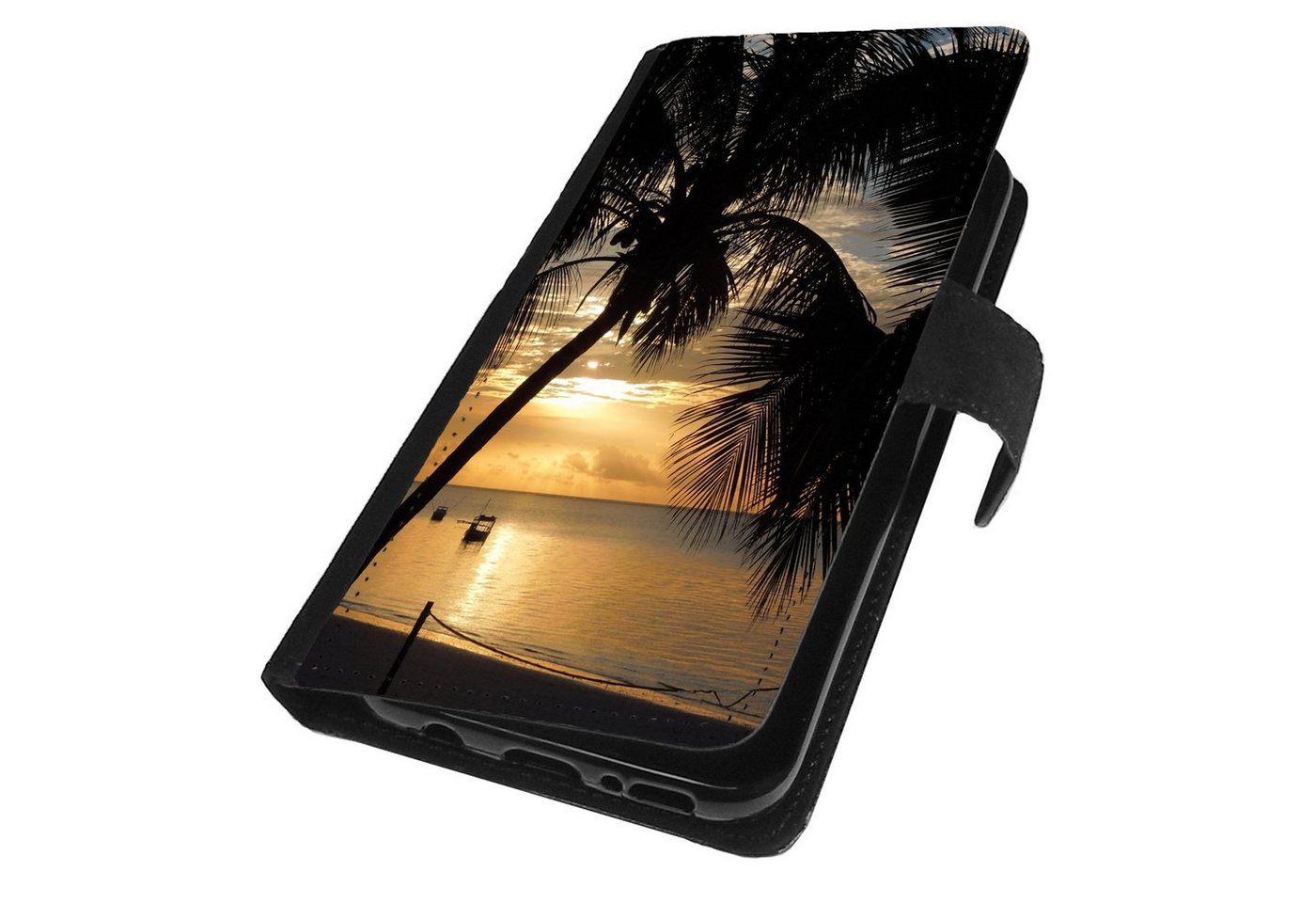 Traumhuelle Handyhülle MOTIV 262 Palme Meer Hülle für iPhone Xiaomi Google Huawei Motorola, Handytasche Klapphülle Flip Case Book Etui Cover Silikon von Traumhuelle