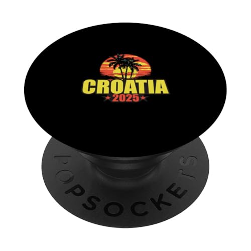 Urlaubszitat Kroatien 2025 PopSockets Klebender PopGrip von Travel With Fun Inc