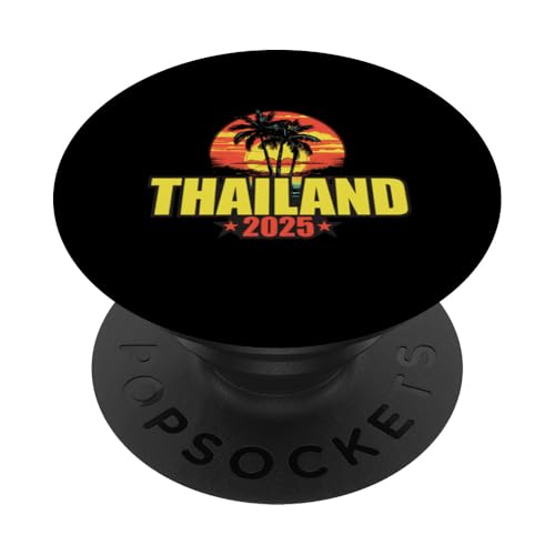 Urlaubszitat Thailand 2025 PopSockets Klebender PopGrip von Travel With Fun Inc