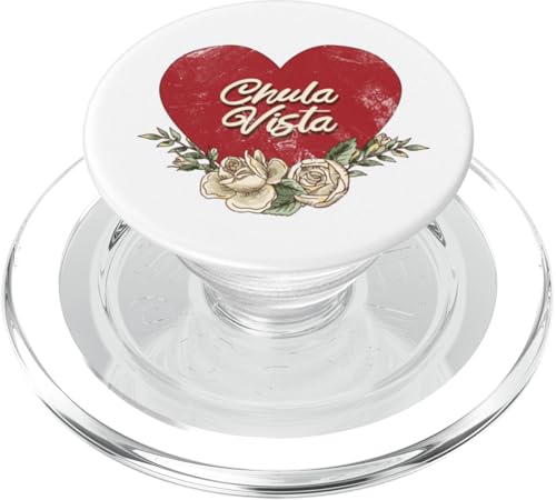 Chula Vista California City USA Vintage Urlaub Herz Rosen PopSockets PopGrip für MagSafe Chula Vista California City USA Vintage Urlaub Herz Rosen PopSockets PopGrip für MagSafe von Traveling USA Cities Retro Lover Valentine Gifts