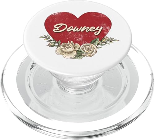 Downey California City USA Vintage Urlaub Herz Rosen PopSockets PopGrip für MagSafe Downey California City USA Vintage Urlaub Herz Rosen PopSockets PopGrip für MagSafe von Traveling USA Cities Retro Lover Valentine Gifts