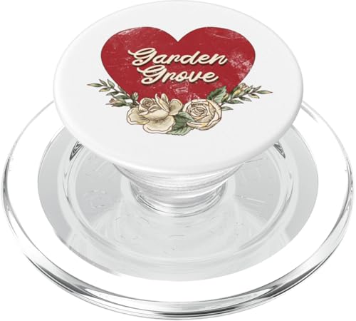 Garden Grove, Kalifornien, USA, Vintage-Urlaubsherz PopSockets PopGrip für MagSafe Garden Grove, Kalifornien, USA, Vintage-Urlaubsherz PopSockets PopGrip für MagSafe von Traveling USA Cities Retro Lover Valentine Gifts