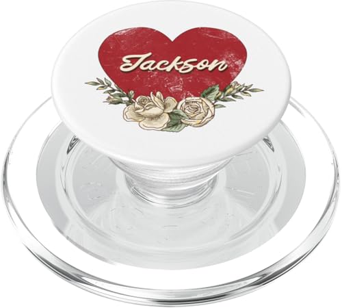 Jackson Mississippi City USA Vintage Urlaub Herz Rosen PopSockets PopGrip für MagSafe Jackson Mississippi City USA Vintage Urlaub Herz Rosen PopSockets PopGrip für MagSafe von Traveling USA Cities Retro Lover Valentine Gifts