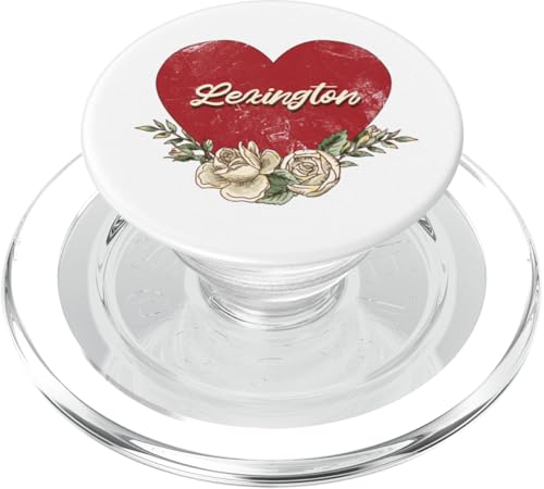 Lexington Kentucky City USA Vintage Urlaub Herz Rosen PopSockets PopGrip für MagSafe Lexington Kentucky City USA Vintage Urlaub Herz Rosen PopSockets PopGrip für MagSafe von Traveling USA Cities Retro Lover Valentine Gifts