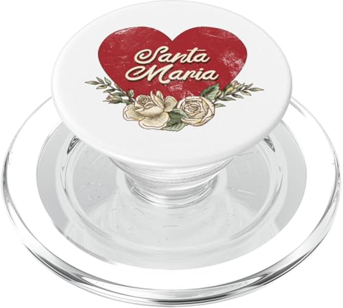 Santa Maria California City USA Vintage Urlaub Herz Rosen PopSockets PopGrip für MagSafe Santa Maria California City USA Vintage Urlaub Herz Rosen PopSockets PopGrip für MagSafe von Traveling USA Cities Retro Lover Valentine Gifts